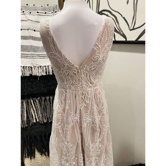 ModCloth Faith Flawlessness Maxi Dress Ivory Liza Luxe Crochet Lace Size XS 🌹 - Picture 7 of 11